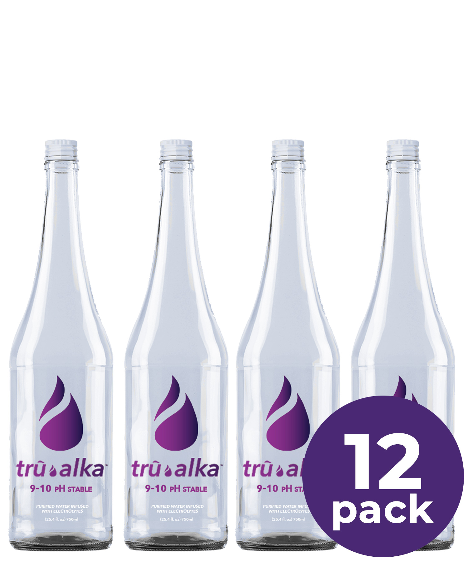 Premium glass bottled waters available through The Water Loft